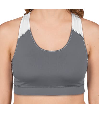 Augusta Women's All Sport Performance Sports Bra - Graphite / White