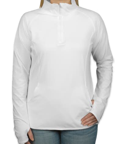 Sport-Tek Women's Performance Half Zip Pullover - White