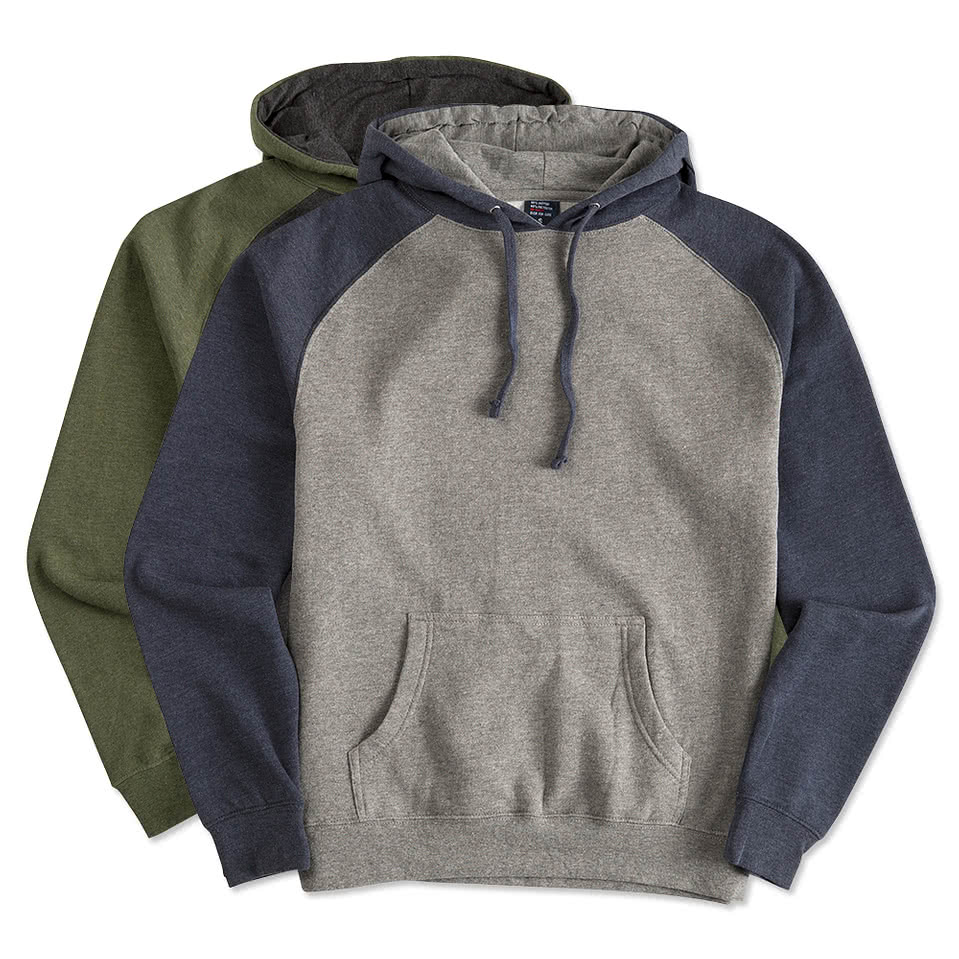 raglan pullover hoodie