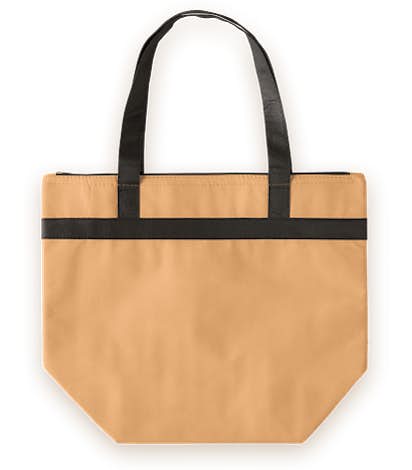 Basic Zippered Insulated Grocery Tote - Natural