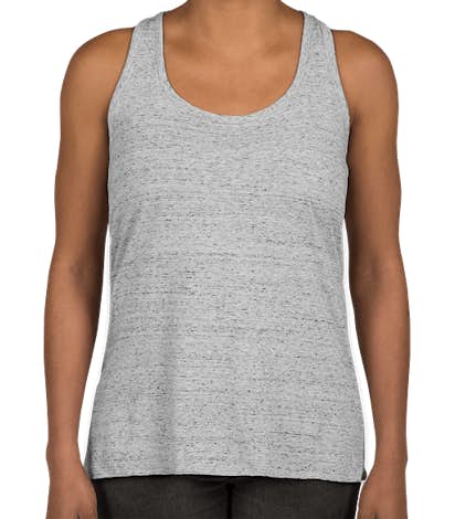 District Women's Cosmic Twist Back Tank - White / Black Cosmic