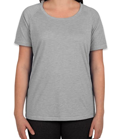 Sport-Tek Women's Tri-Blend Performance Raglan T-shirt - Light Grey Heather