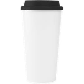 16 oz. Plastic Java Travel Mug - Color: White