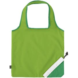 Contrast Foldaway Shopper Tote - Color: Apple Green
