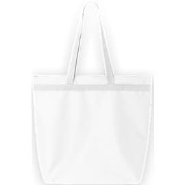 Large Recycled Poly Zippered Tote - Color: White