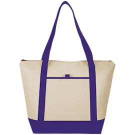 Lighthouse 24 Can Non-Woven Cooler Tote - Color: Purple
