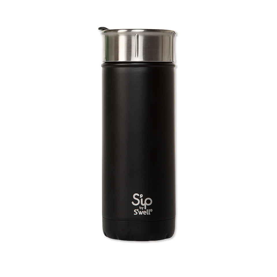 S'ip by S'well Insulated Travel Mug Hot Cold 16 Oz Coffee Black BPA Free New 