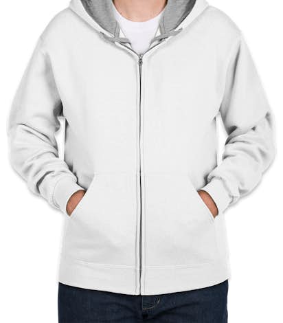 Fruit of the Loom Sofspun Zip Hoodie - White