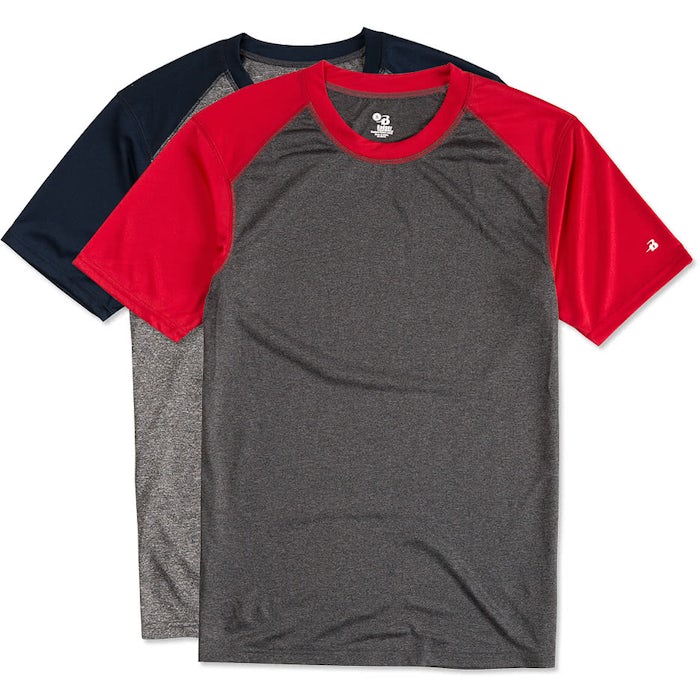 Badger Pro Heather Short Sleeve Baseball Raglan