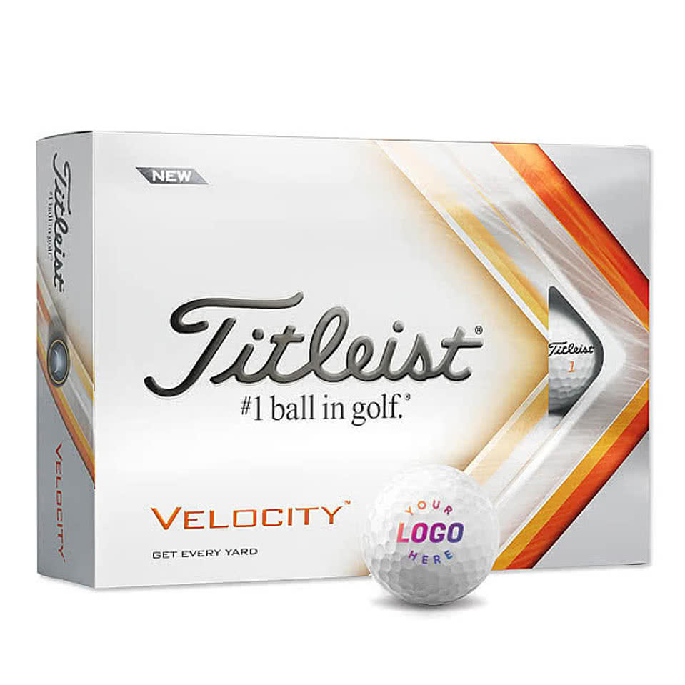 Custom Full Color Titleist Velocity Golf Balls (Set of 12) Design