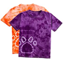 Dyenomite Youth Paw Print Tie-Dye T-shirt