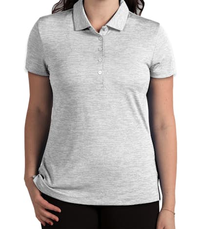 Puma Golf Women's Heather Performance Polo - Bright White Heather