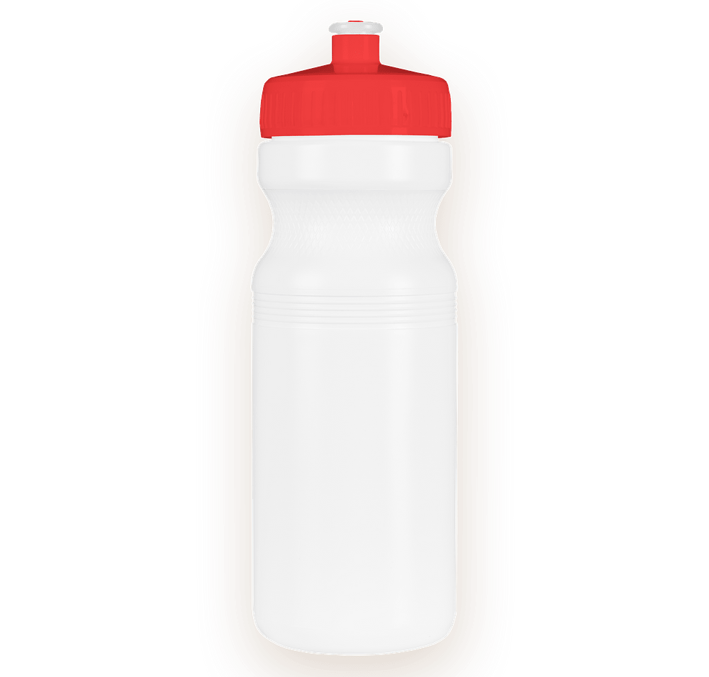 24 oz. Bike Water Bottle in White / Red