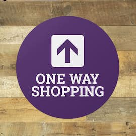 One Way Shopping 12" Circle Floor Decal