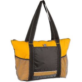 Colorblock Zippered Insulated Cooler Tote Bag