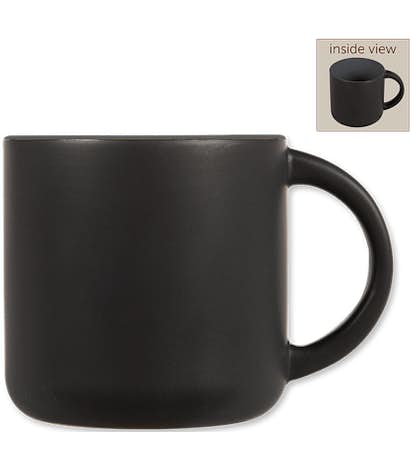 14 oz. Ceramic Two-Tone Black Minolo Mug - Black / Storm Grey