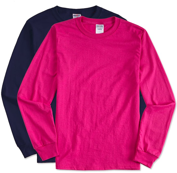Download Custom Jerzees 50/50 Long Sleeve T-shirt - Design Long Sleeve T-shirts Online at CustomInk.com
