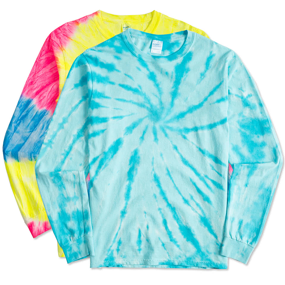 long sleeve tie dye t shirt