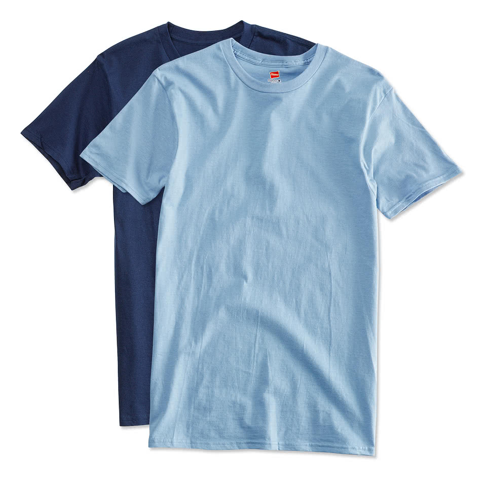Hanes USA Nano Long Sleeve Cotton GREY BLUE BLACK or WHITE T-Shirt Tshirt M-3XL