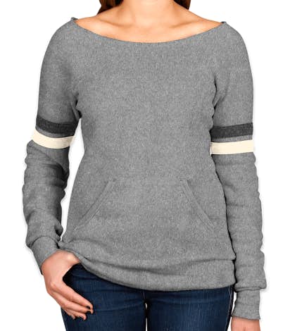 Canada - Alternative Apparel Women's Tri-Blend Wideneck Sweatshirt - Eco Grey