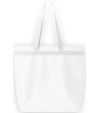 Large Recycled Poly Zippered Tote - White