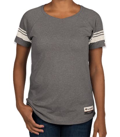 Champion Authentic Women's Tri-Blend Varsity T-shirt - Charcoal Heather