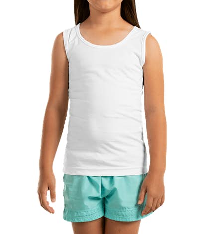 LAT Youth Girls Tank - White