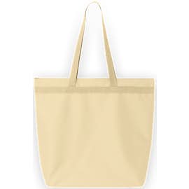 Large Recycled Poly Zippered Tote - Color: Light Tan