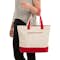 Medium Front Zipper Cotton Boat Tote - Other View: 1