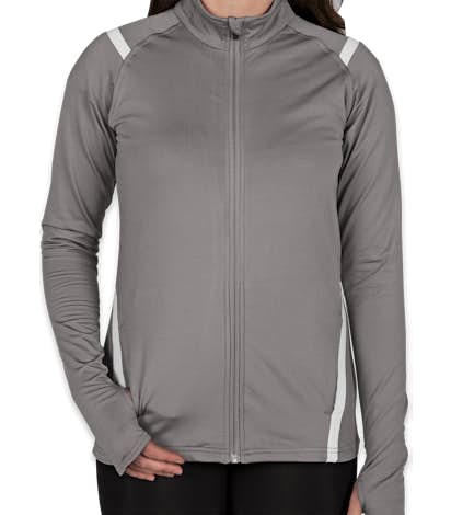 Augusta Women's Freedom Performance Full Zip Jacket - Graphite / White