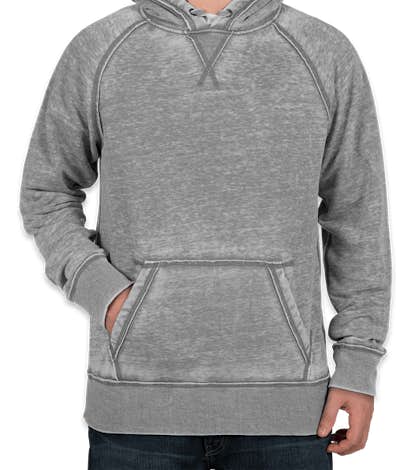 J. America Acid Wash Pullover Hoodie - Cement