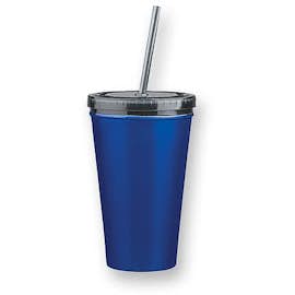 16 oz. Stainless Steel Insulated Tumbler with Straw