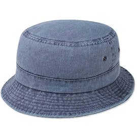 Mega Cap Pigment Dyed Twill Washed Bucket Hat