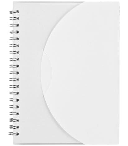 Frosted Color Block Spiral Notebook - White