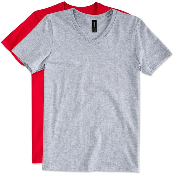 Custom Gildan Softstyle Jersey V-Neck T-shirt - Design Short Sleeve T ...