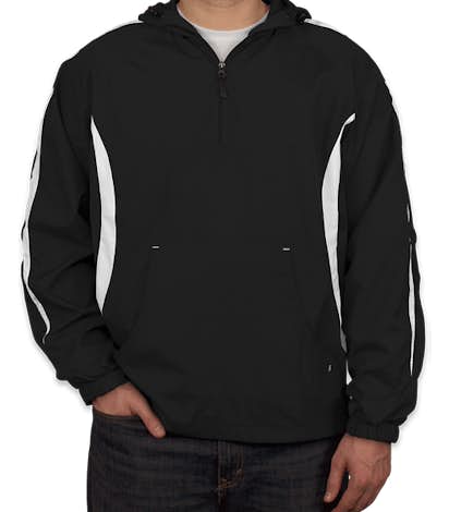 Sport-Tek Colorblock Anorak - Black / White