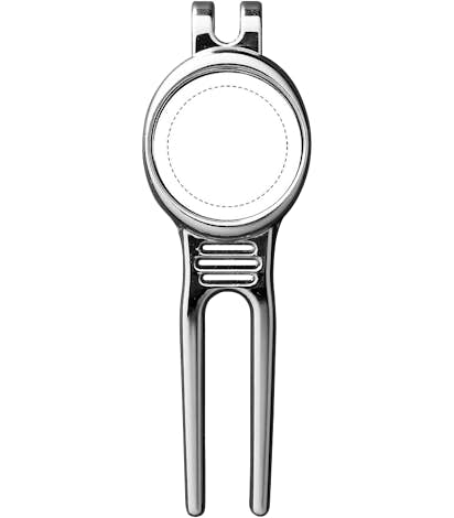 Golfers Divot Tool with Ball Marker - White