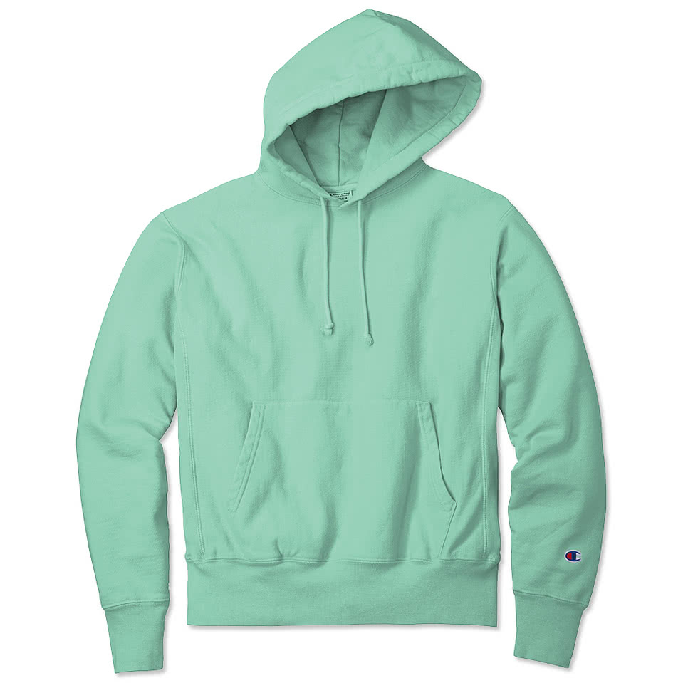 seafoam green champion hoodie