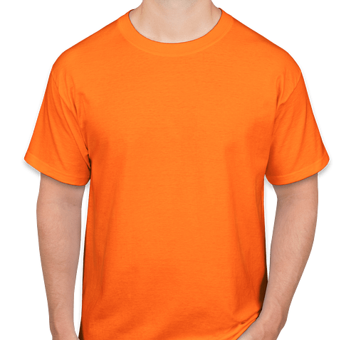 Hanes Tagless T-shirt - Color: Safety Orange