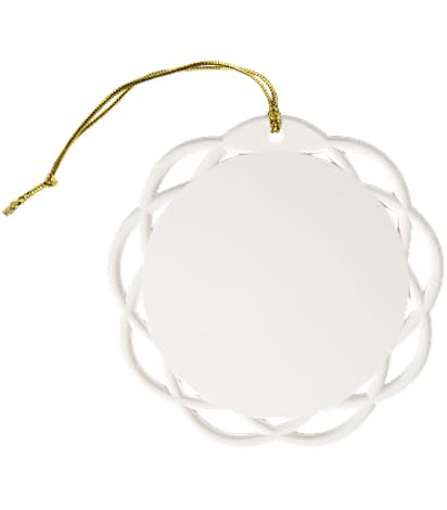 Flat White Shatterproof Ornament - White