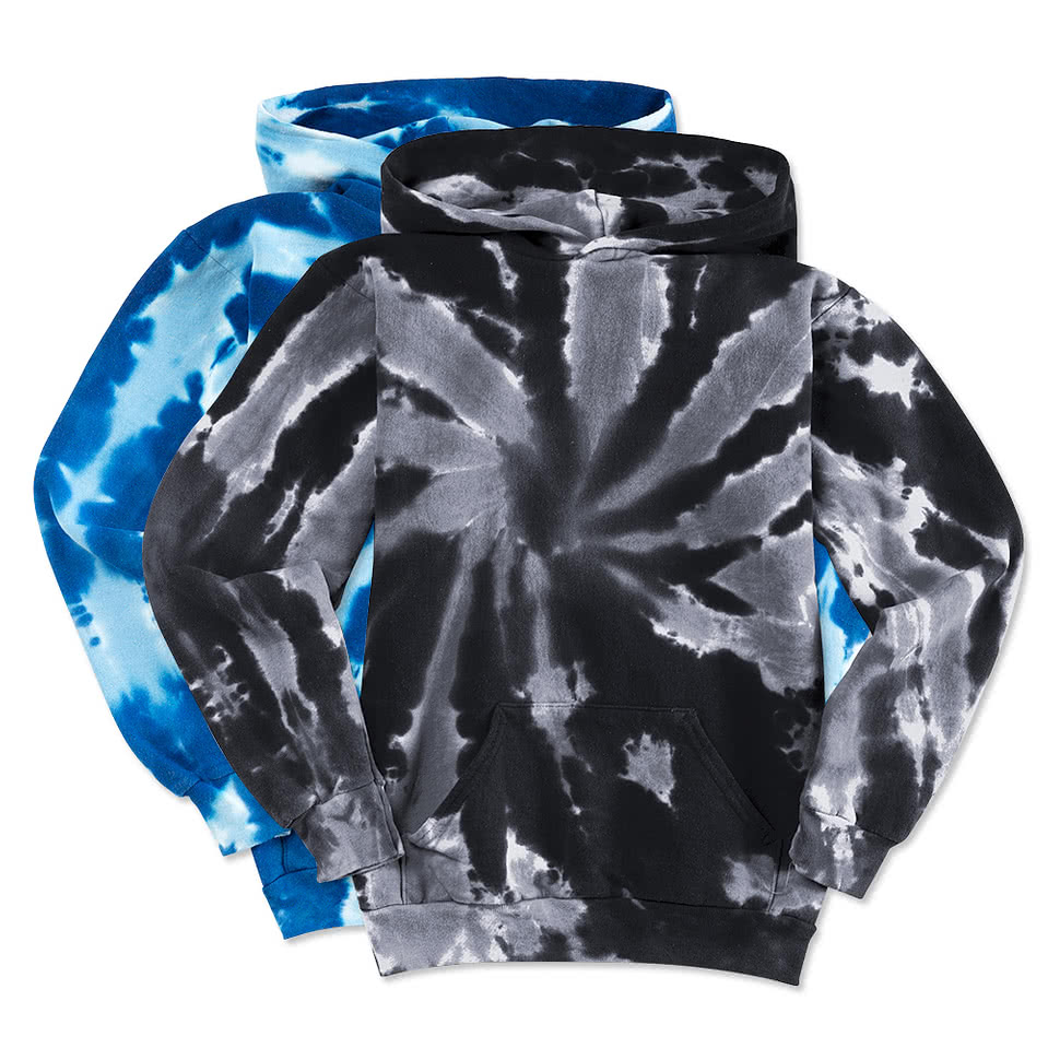 custom ink tie dye hoodie