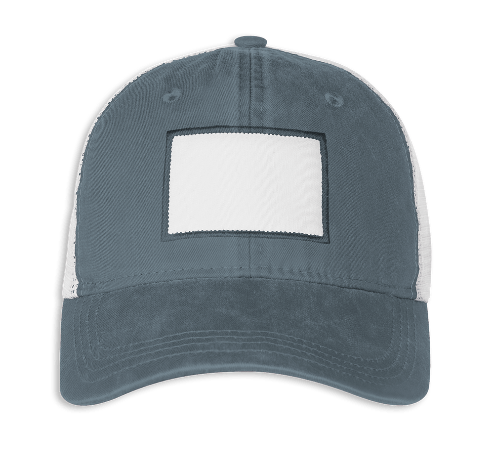 Ahead Solana Pigment Dyed Trucker Hat - Rectangle Patch - Printed