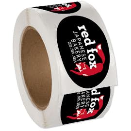 Full Color 3 in. x 2 in. Oval Roll Labels (500 per roll)