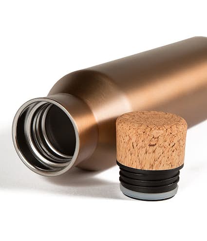20 oz. Copper Vacuum Insulated Water Bottle with Screw-on Lid - Other View: 2
