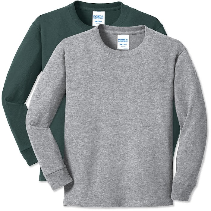 Port & Company Youth Core Cotton Long Sleeve T-shirt
