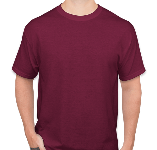 Hanes EcoSmart® 50/50 T-shirt - Color: Maroon