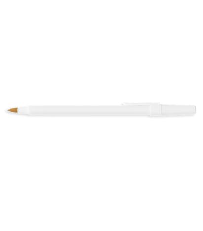 BIC Round Stic Pen (black ink) - White / White