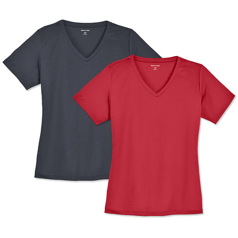 Sport-Tek Women's RacerMesh V-Neck Performance Shirt