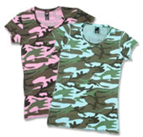 Alternative Apparel Girly Over Dyed Camo T