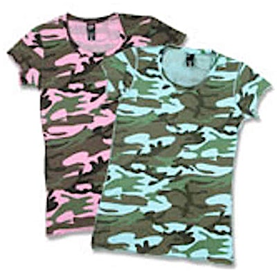 Alternative Apparel Girly Over Dyed Camo T